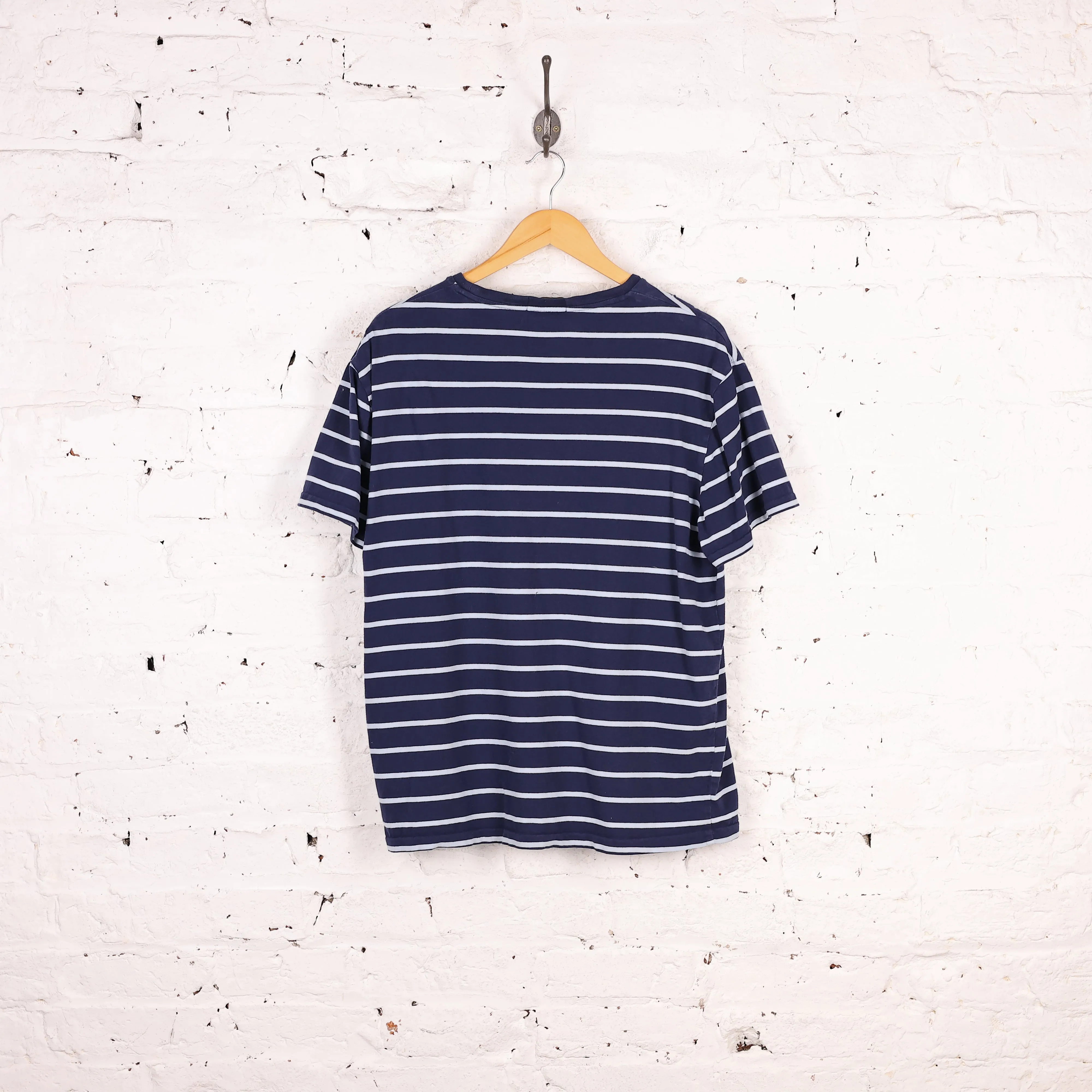 Ralph Lauren Short Sleeve Striped T Shirt - Blue - L
