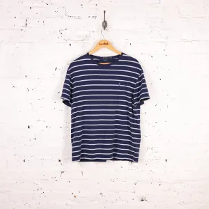 Ralph Lauren Short Sleeve Striped T Shirt - Blue - L