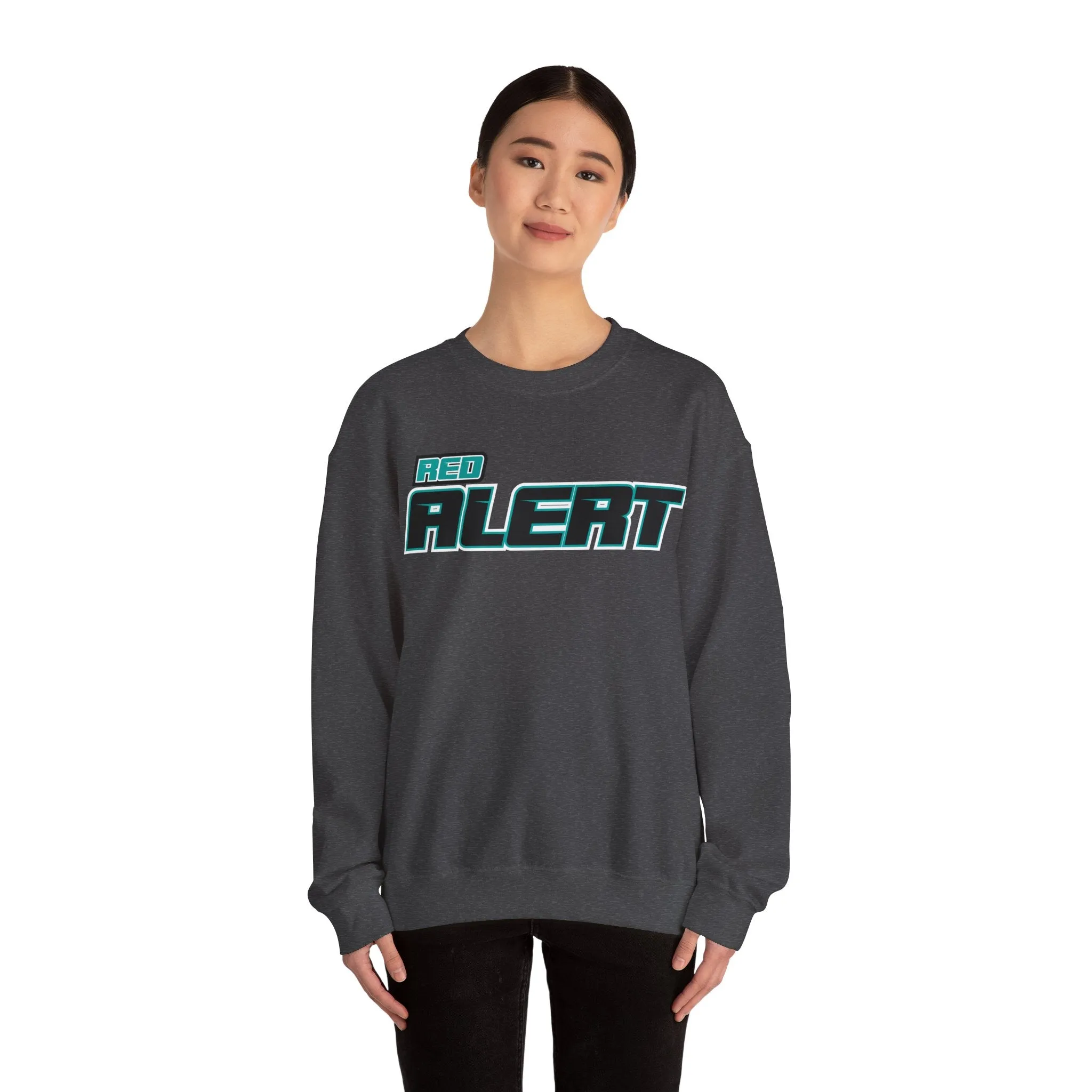 Red Alert Block Heavy Blend™ Crewneck Sweatshirt