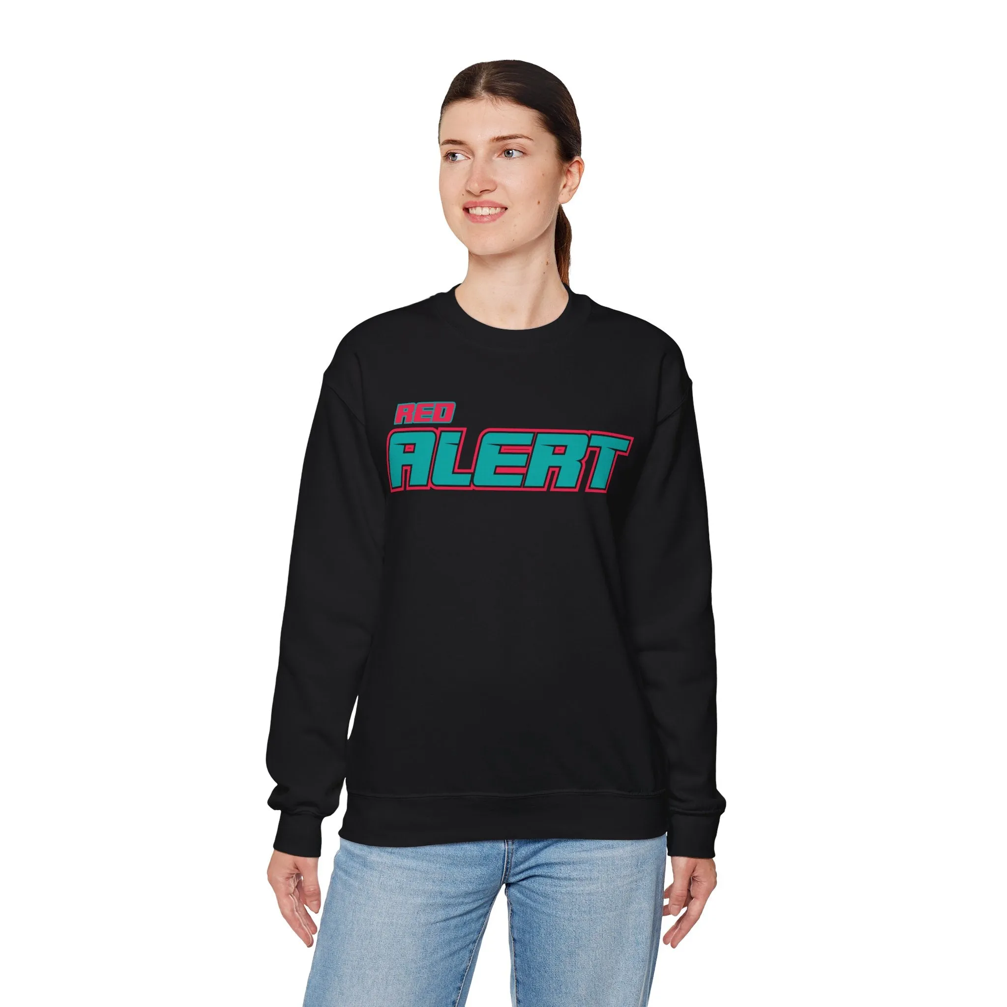 Red Alert Block Heavy Blend™ Crewneck Sweatshirt