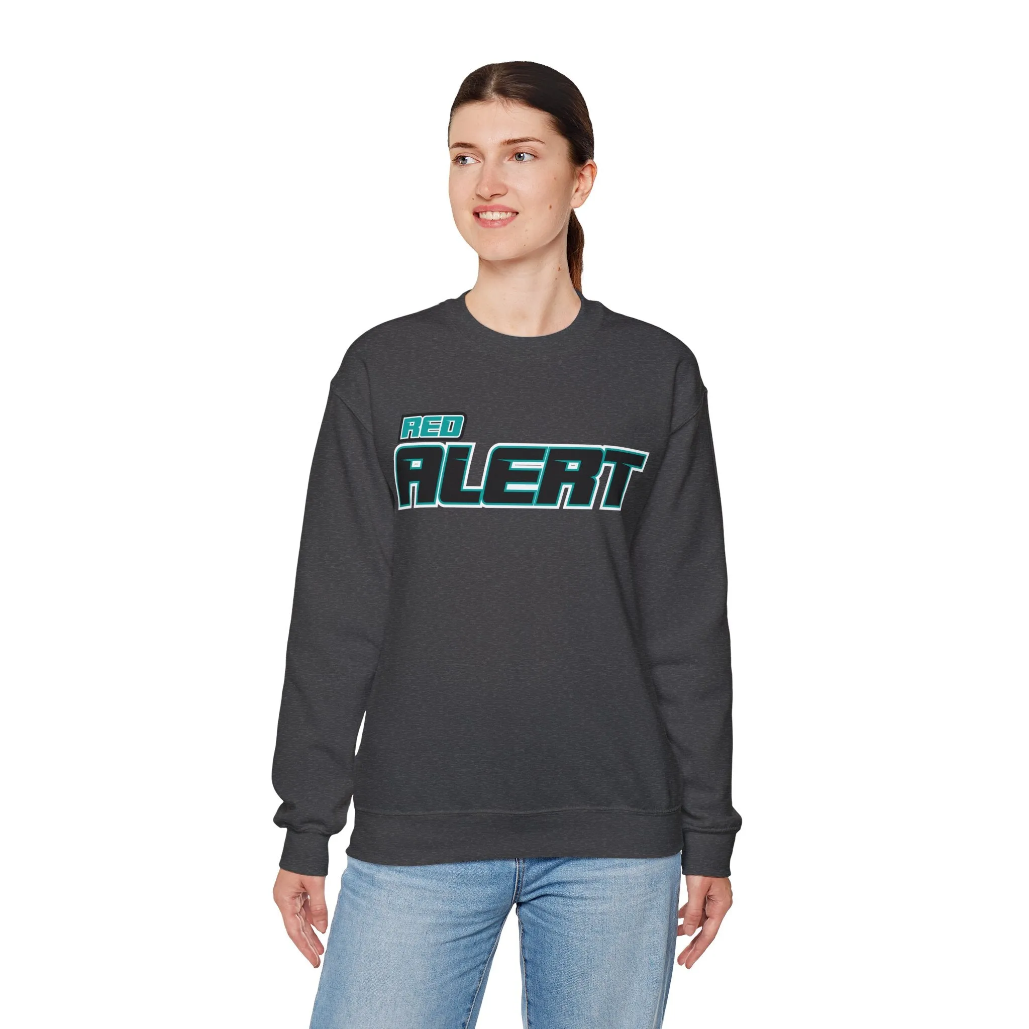 Red Alert Block Heavy Blend™ Crewneck Sweatshirt