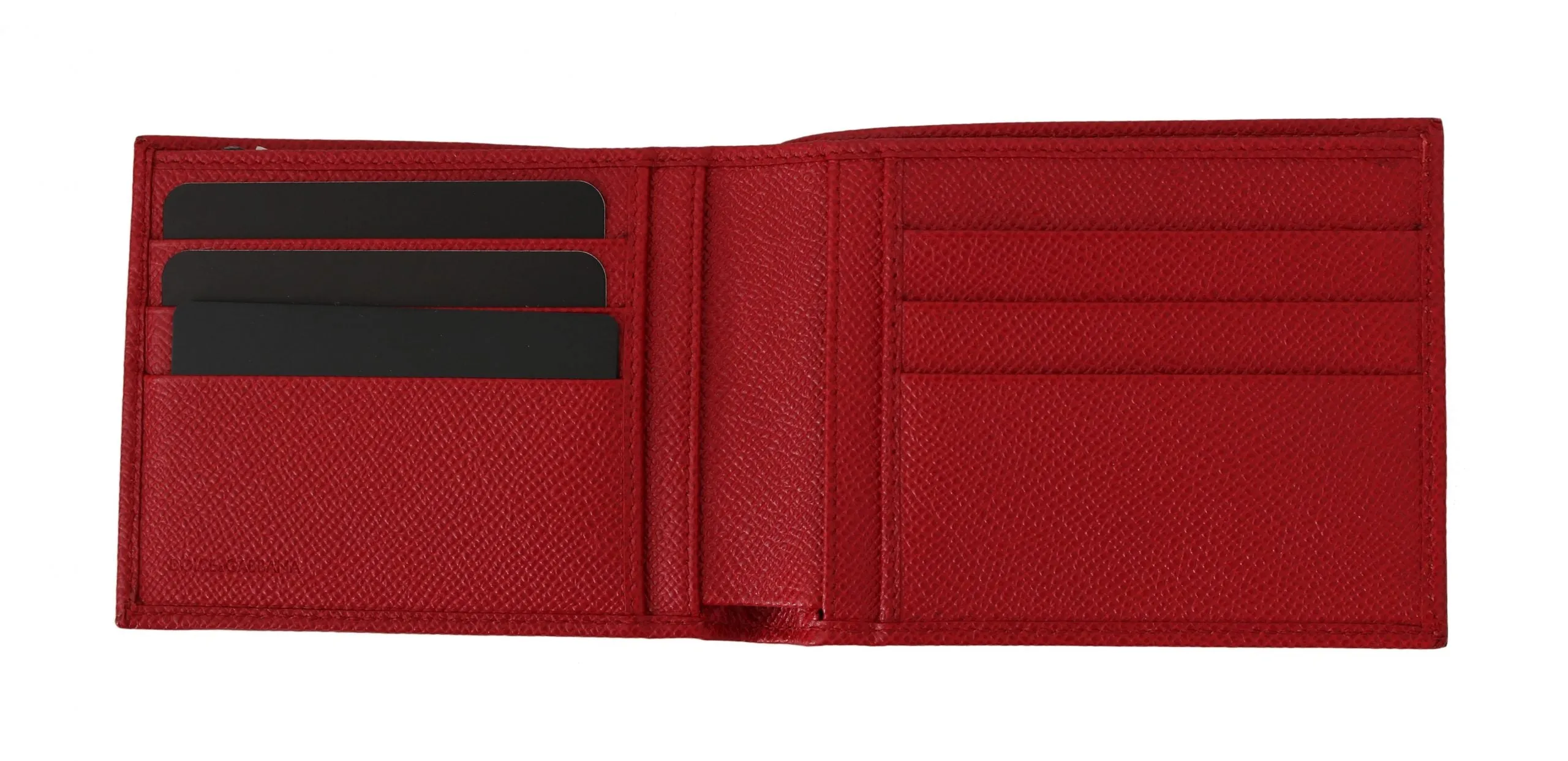 Red Caiman Alligator Cardholder Bifold Mens Wallet