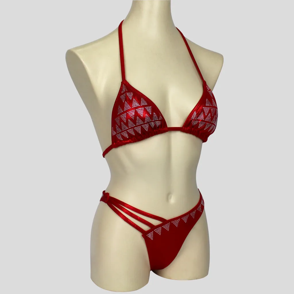 Red Figure Bodybuilding Bikini