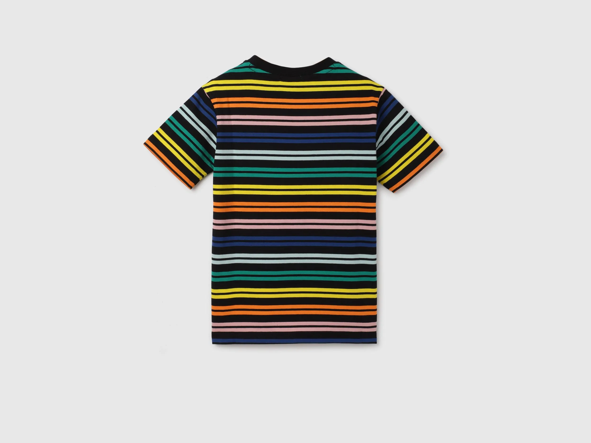 Regular Fit Round Neck Striped Pattern T-shirt