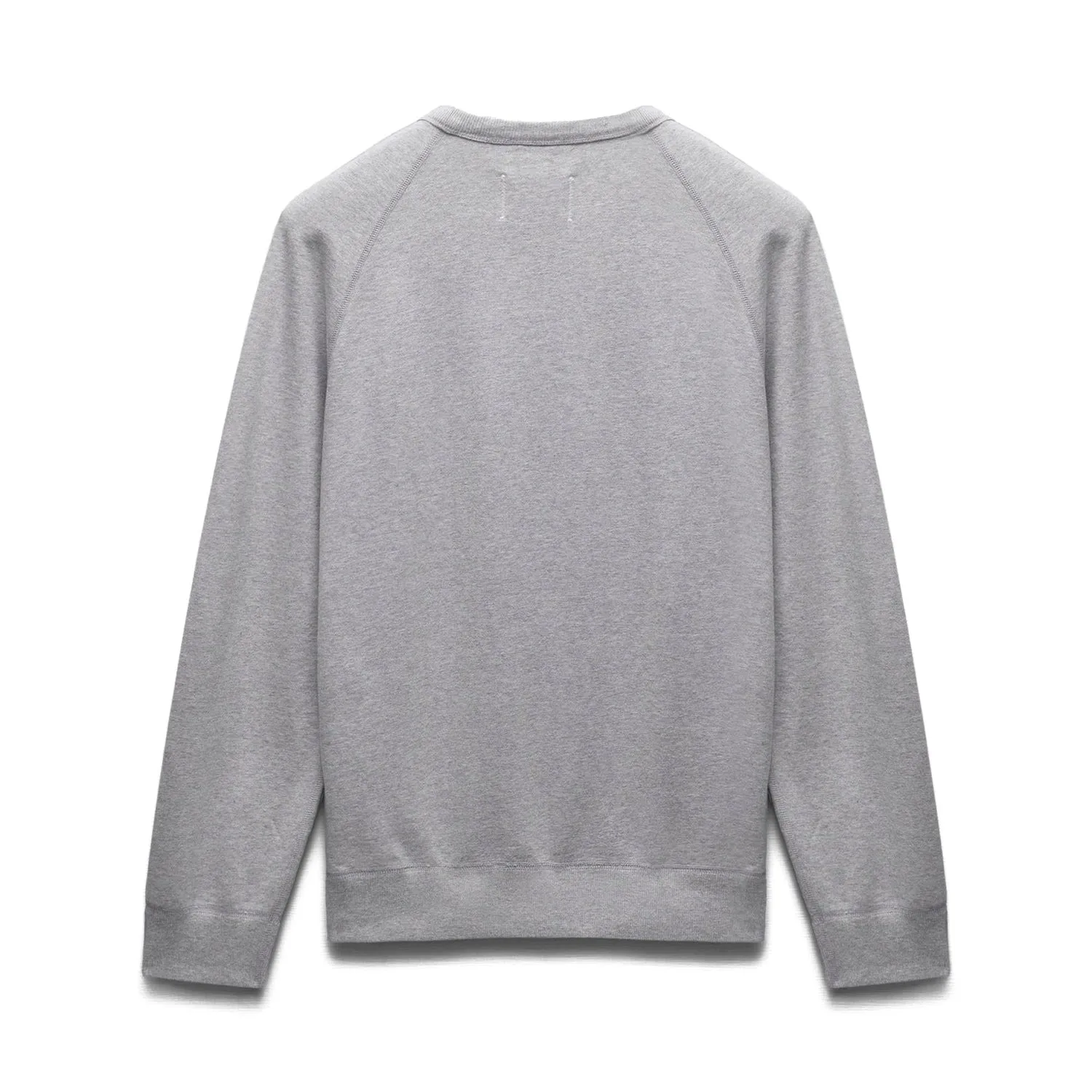 Reigning Champ Men Knit Midweight Terry Classic Arch Logo Crewneck Heather Grey