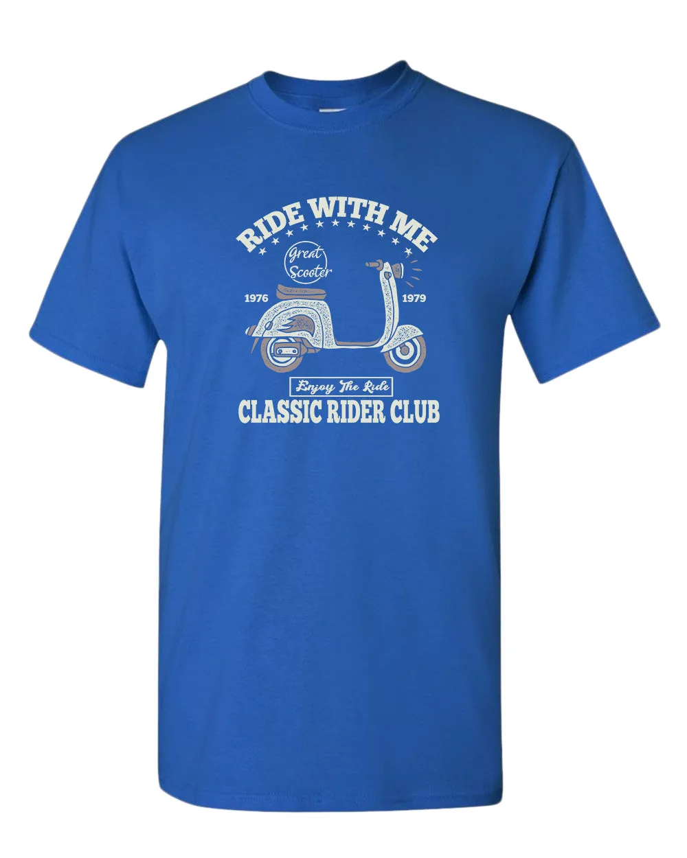 Ride with me classic rider club motorcycle t-shirt