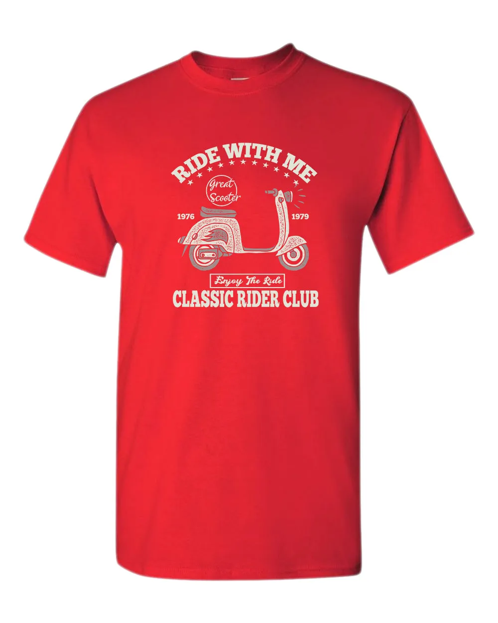 Ride with me classic rider club motorcycle t-shirt