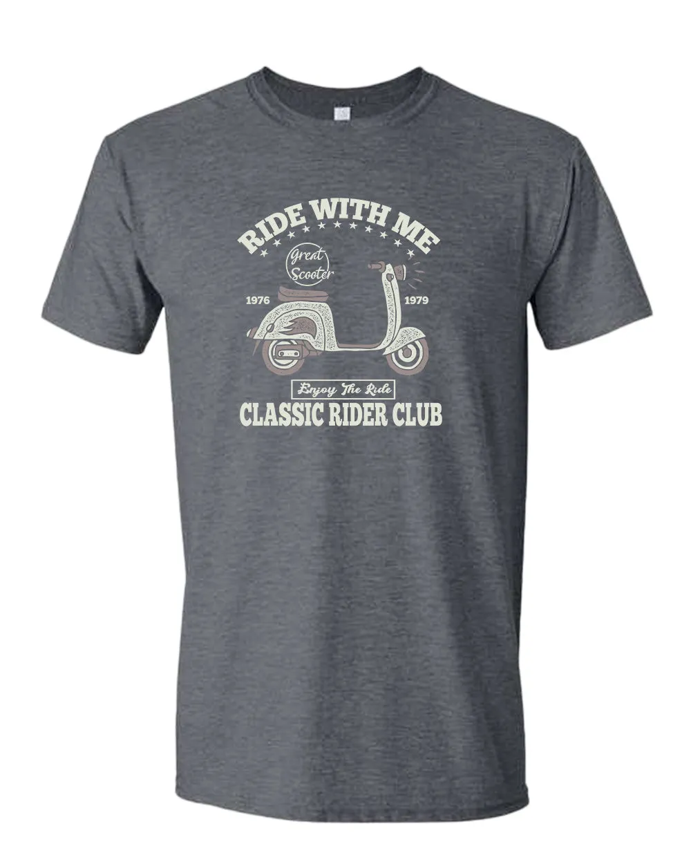 Ride with me classic rider club motorcycle t-shirt