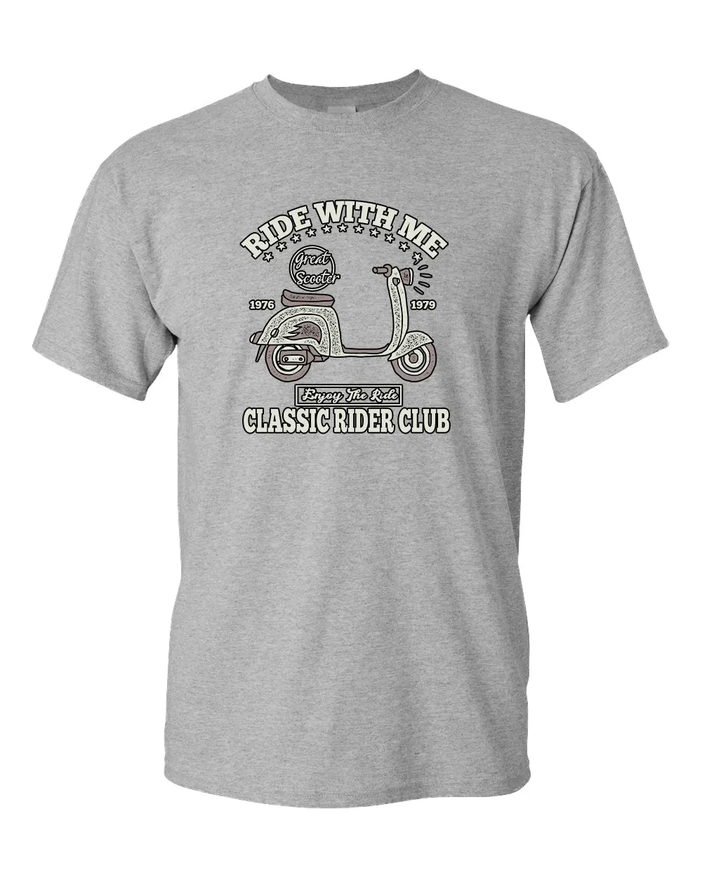 Ride with me classic rider club motorcycle t-shirt