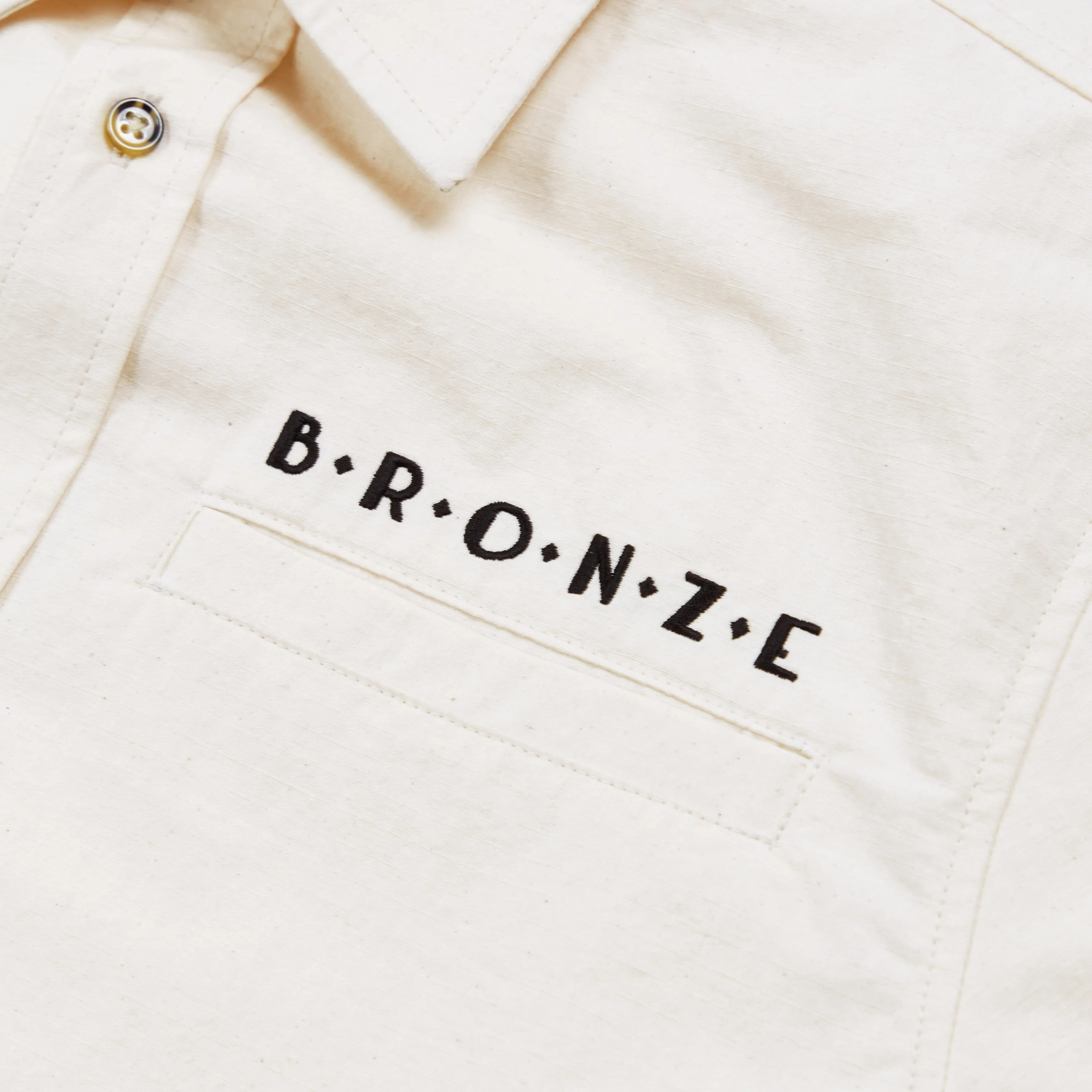 RIPSTOP BUTTON UP IVORY