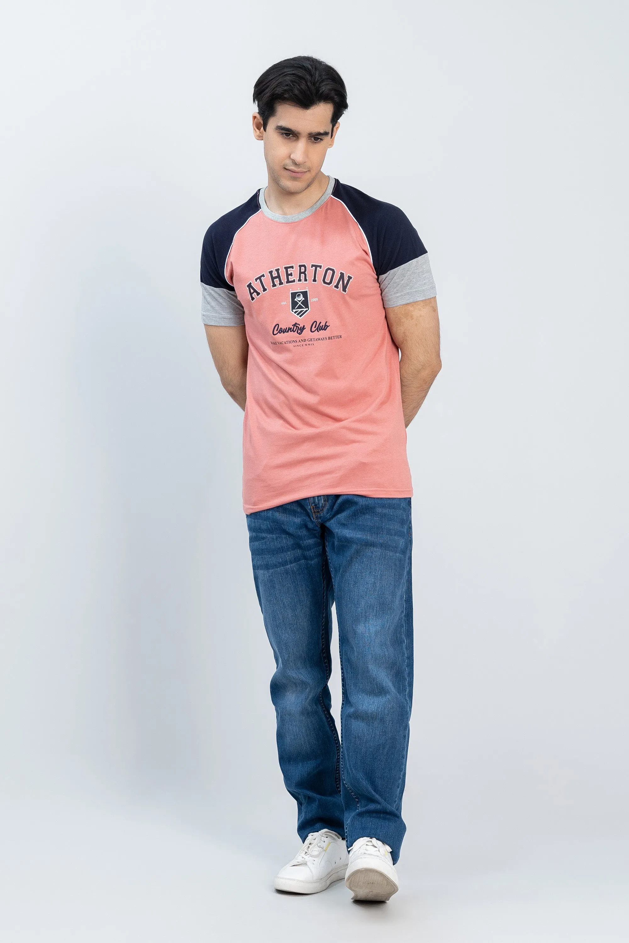 Round Neckline Pink Shirt