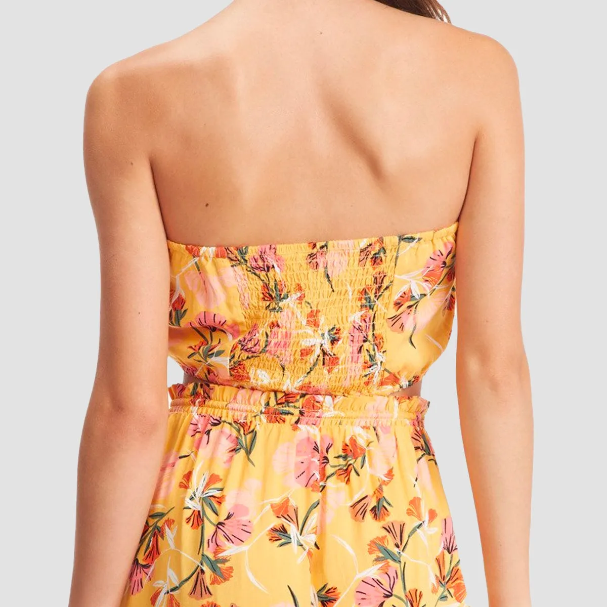 Roxy Island Hops Tube Top Chamois Pressed Flowers - Womens