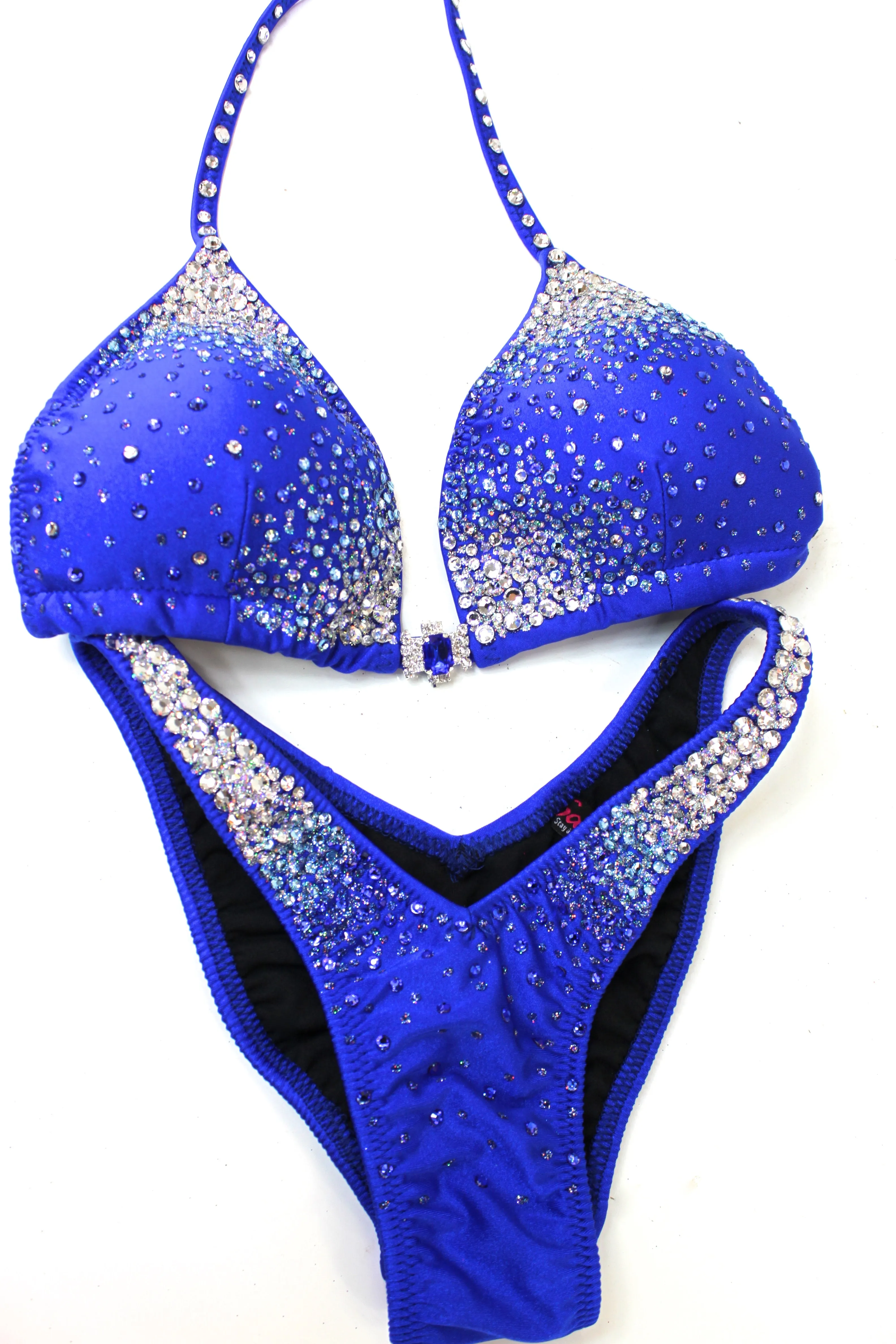 Royal Blue Satin Figure Competition Suit