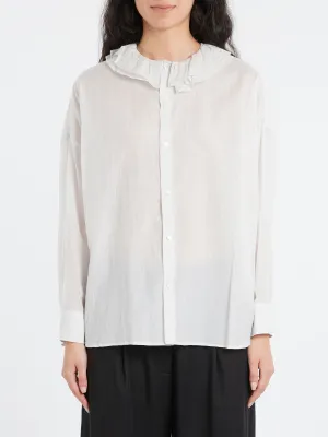 Ruffle Collar Baggy Shirt