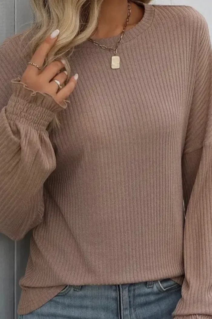 Ruffle Cuff Sweater