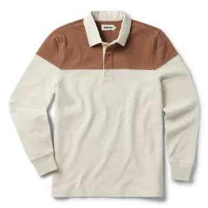 Rugby Shirt | Mahogany and Natural Color Block