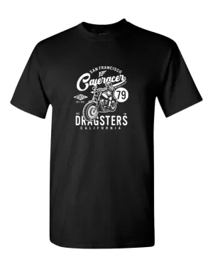 San francisco caferacer dragsters motorcycle t-shirt