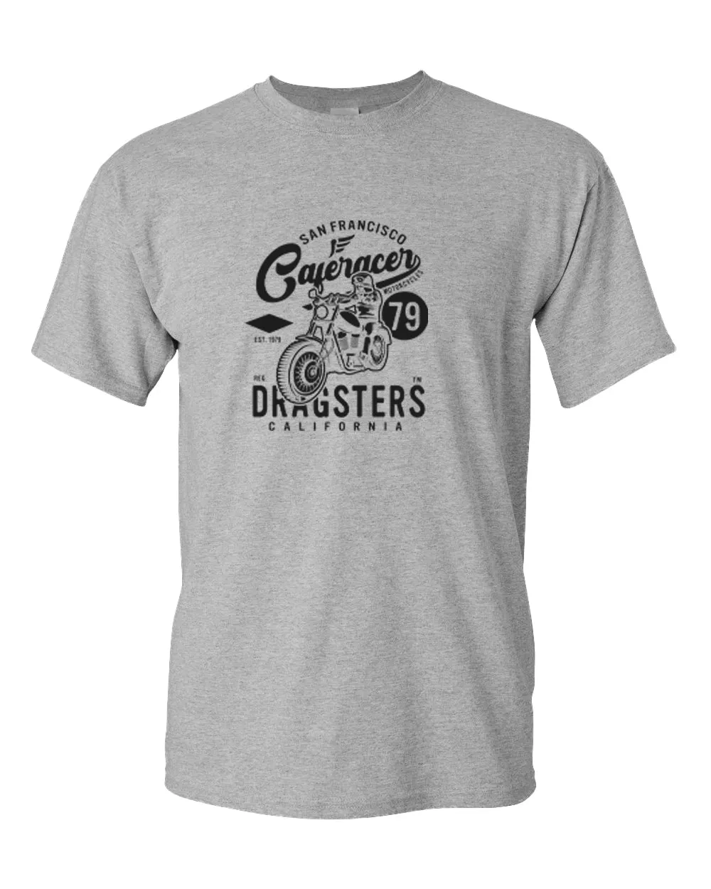 San francisco caferacer dragsters motorcycle t-shirt