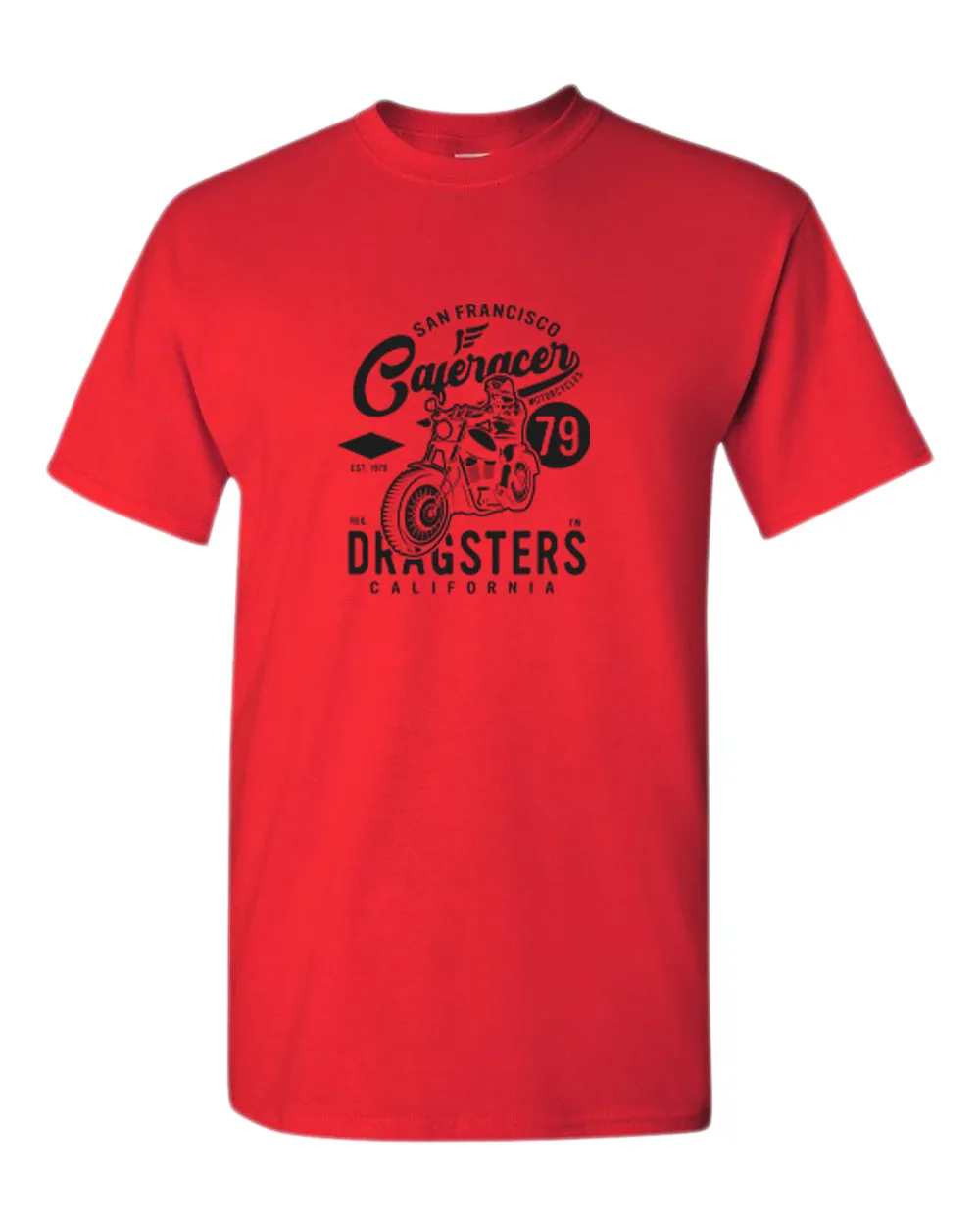 San francisco caferacer dragsters motorcycle t-shirt