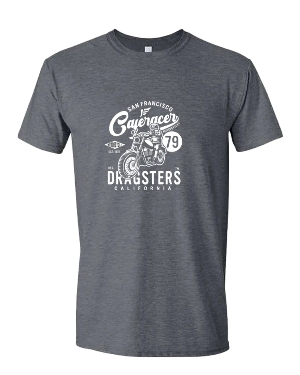 San francisco caferacer dragsters motorcycle t-shirt