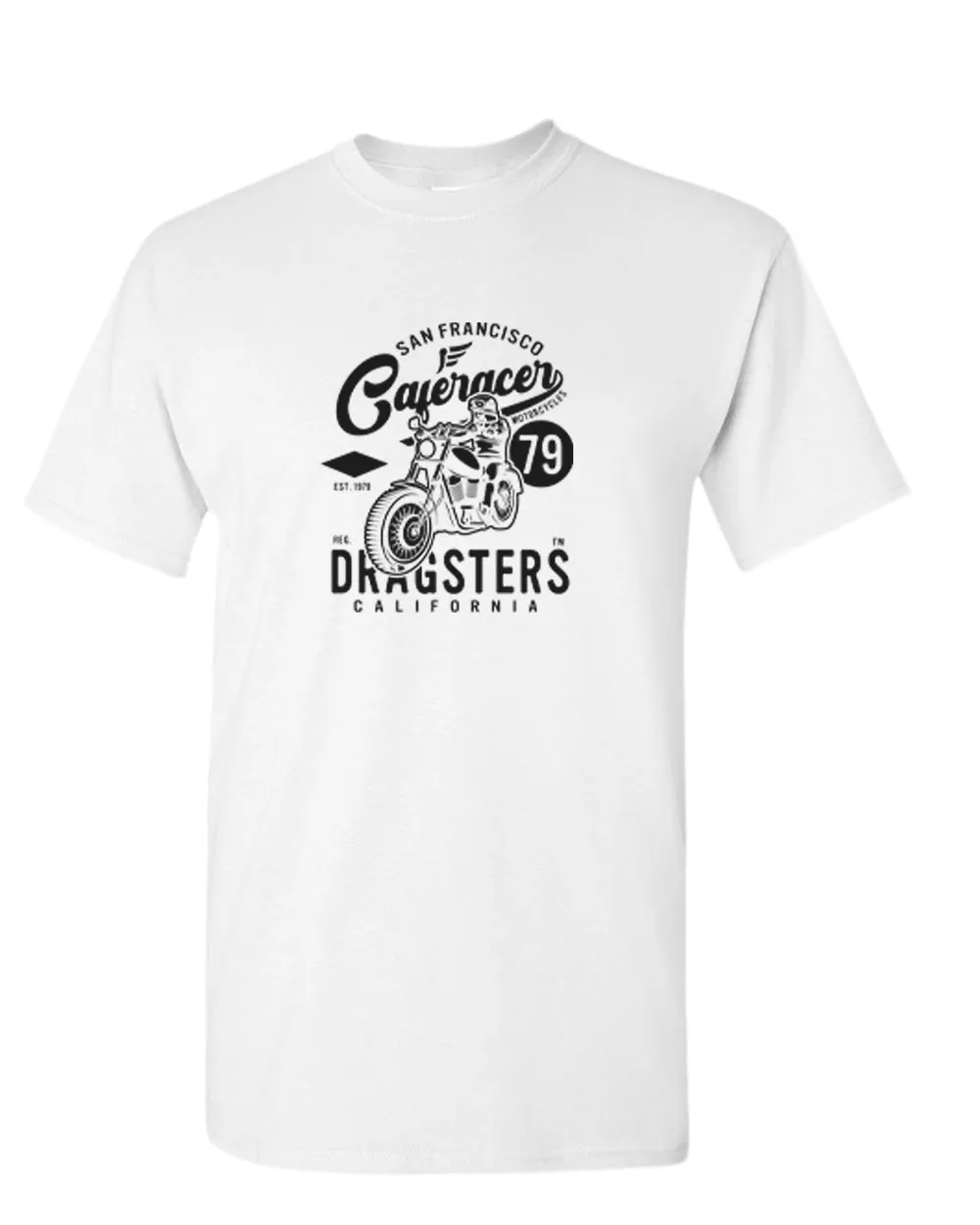 San francisco caferacer dragsters motorcycle t-shirt