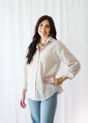 Sandy Stripes Button Down
