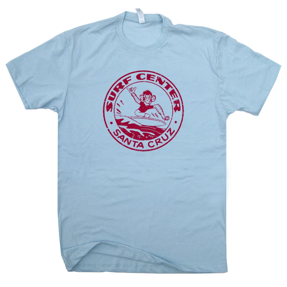 Santa Cruz Surf T Shirt Vintage Surfing Tees 80s Surfing T Shirt Surfing Monkey Shirt