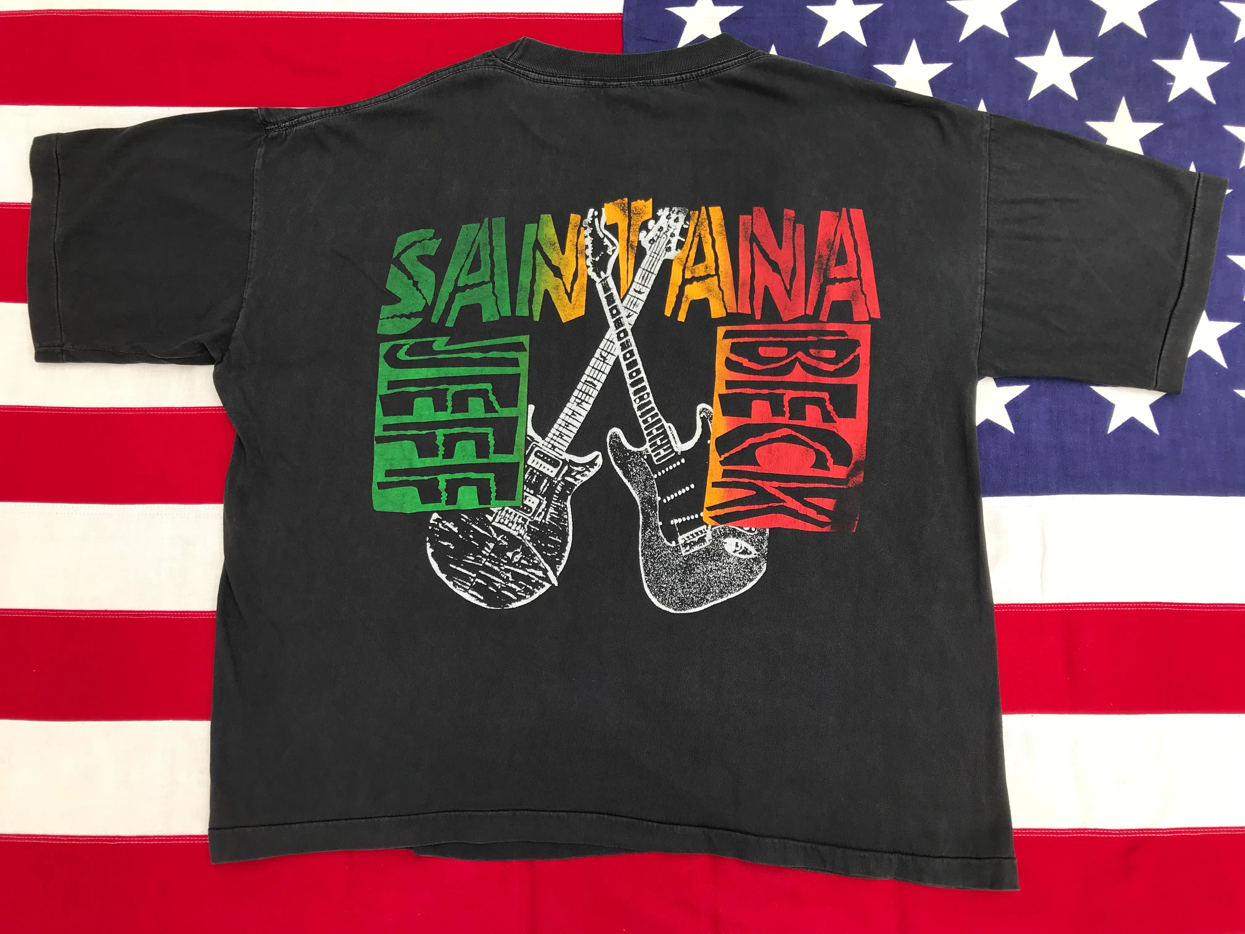 Santana & Jeff Beck Tour ‘95 Original Vintage Rock T-Shirt by Rebel of USA