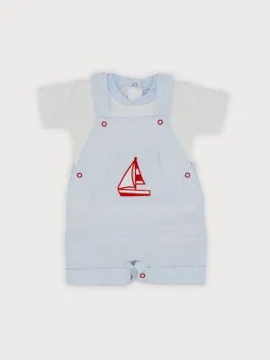 Sardon Striped Dungarees & T-Shirt