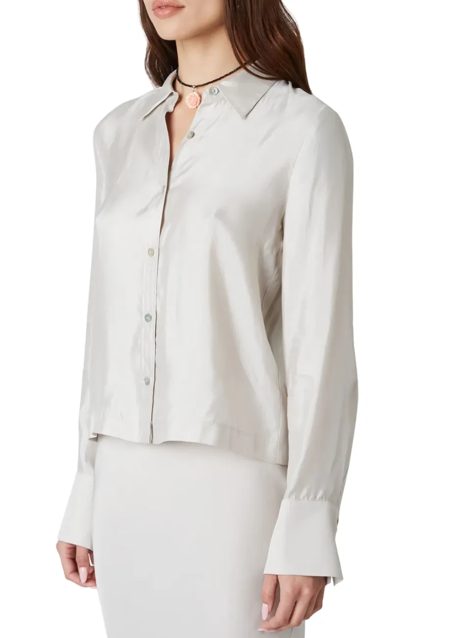 Satin Button Down Shirt