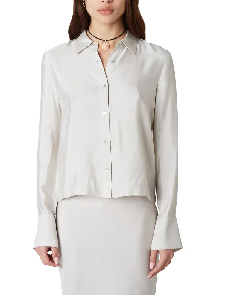 Satin Button Down Shirt