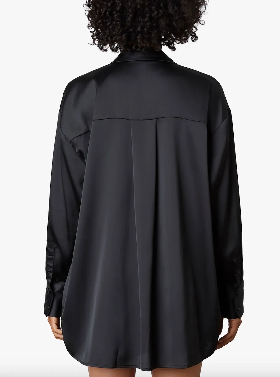 Satin Button Down Shirt