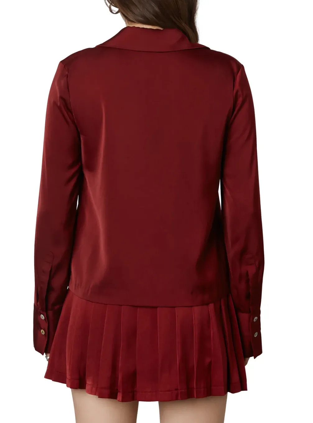 Satin Button Down Shirt
