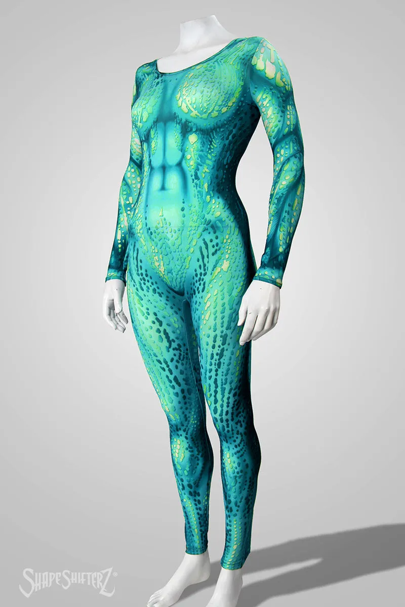 Sea Creature Scoop Neck Pull Up Bodysuit  - Cosplay | Athletics | Performance
