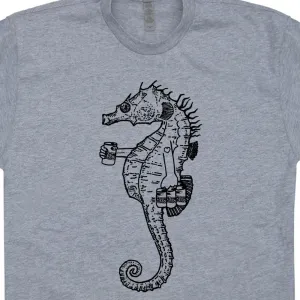 Seahorse T Shirts Funny Beer T Shirts Cool Beer Shirt Vintage Animal Shirt