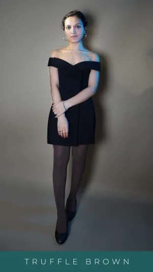 Semi Opaque Tear Proof Dark Brown Stockings