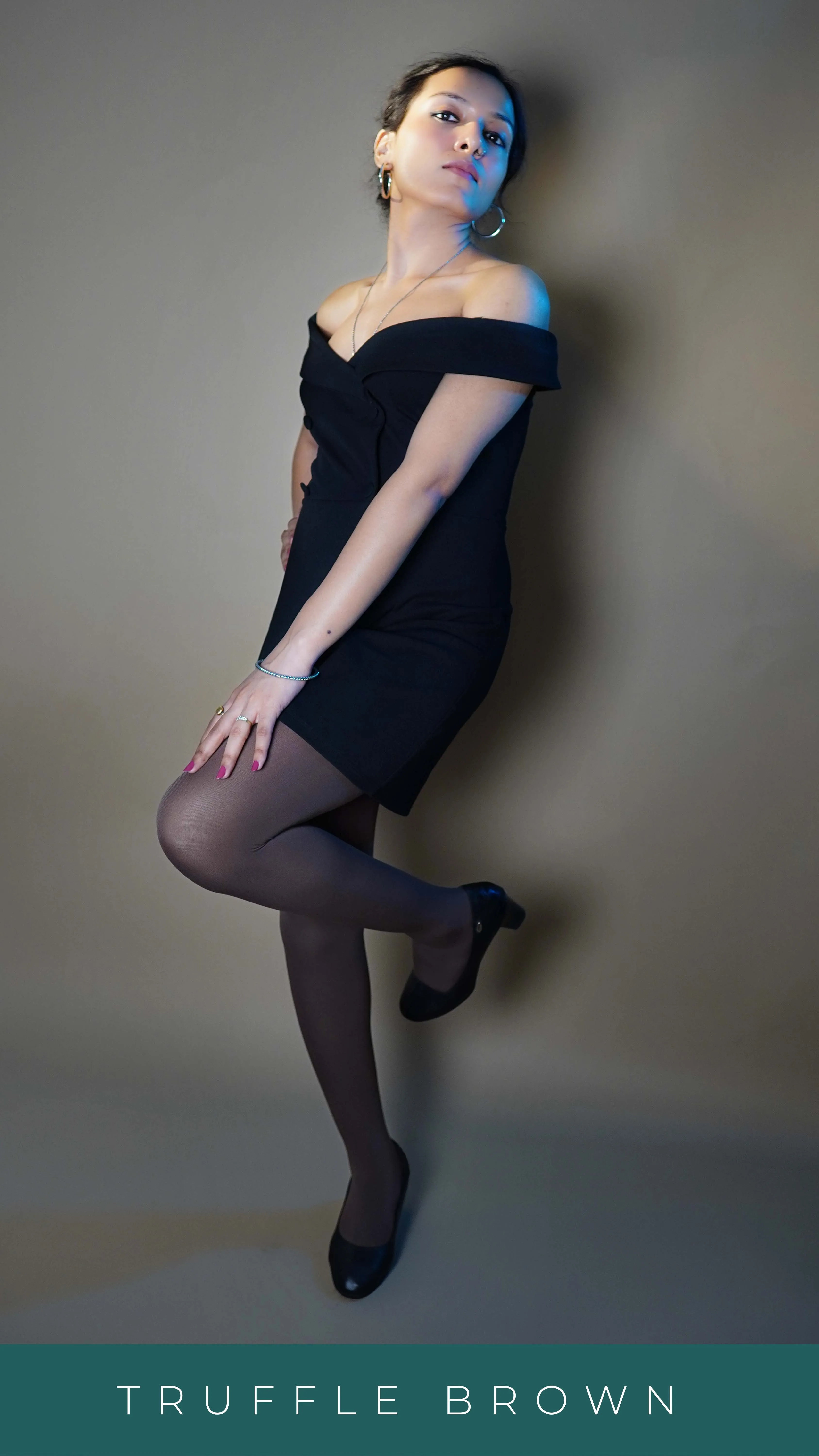 Semi Opaque Tear Proof Dark Brown Stockings