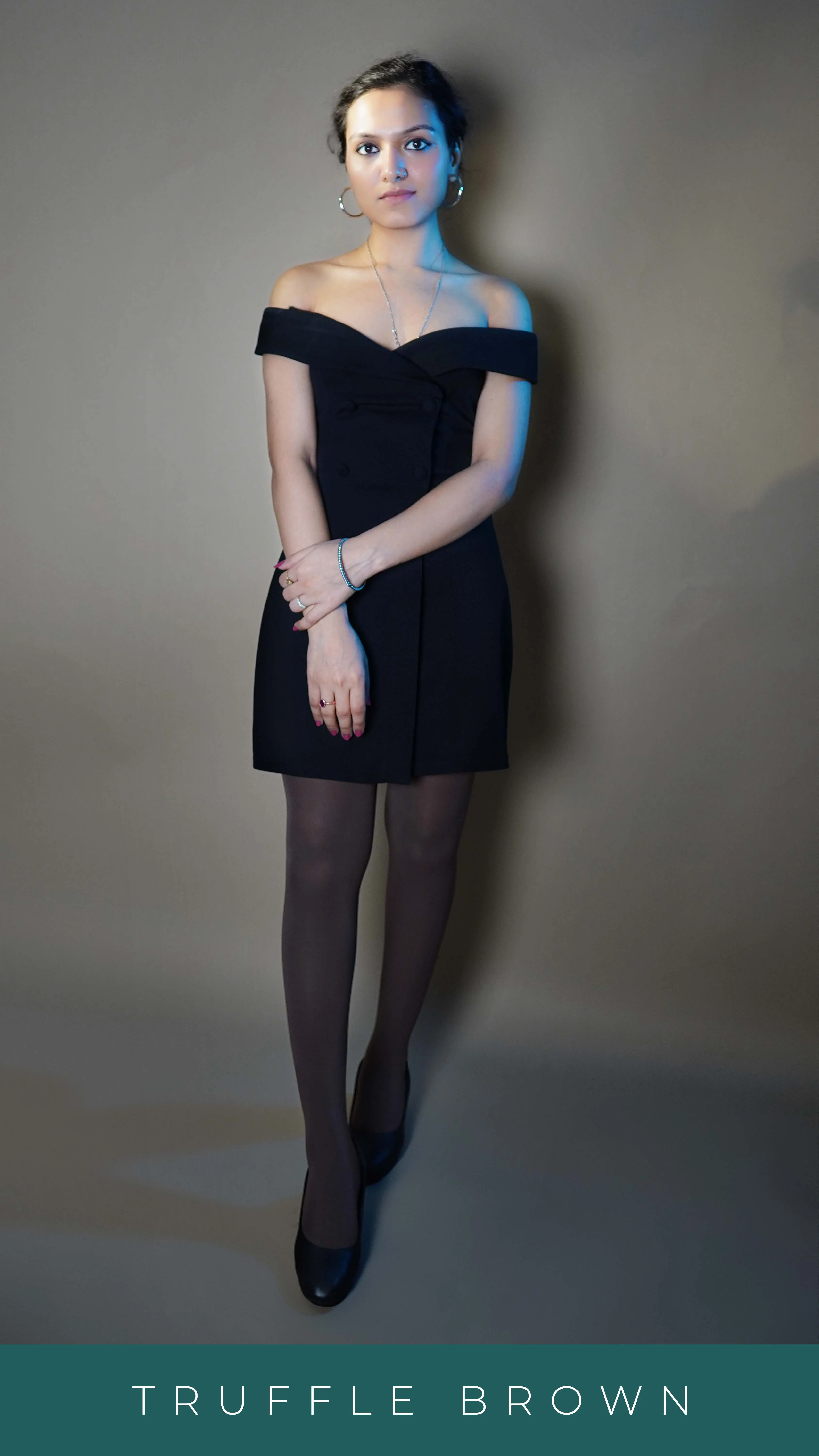 Semi Opaque Tear Proof Dark Brown Stockings