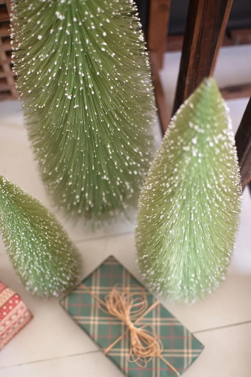 Set of 3 Bottle Brush Christmas Trees