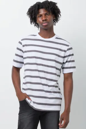 Short Sleeve Stripe T-Shirt Cream