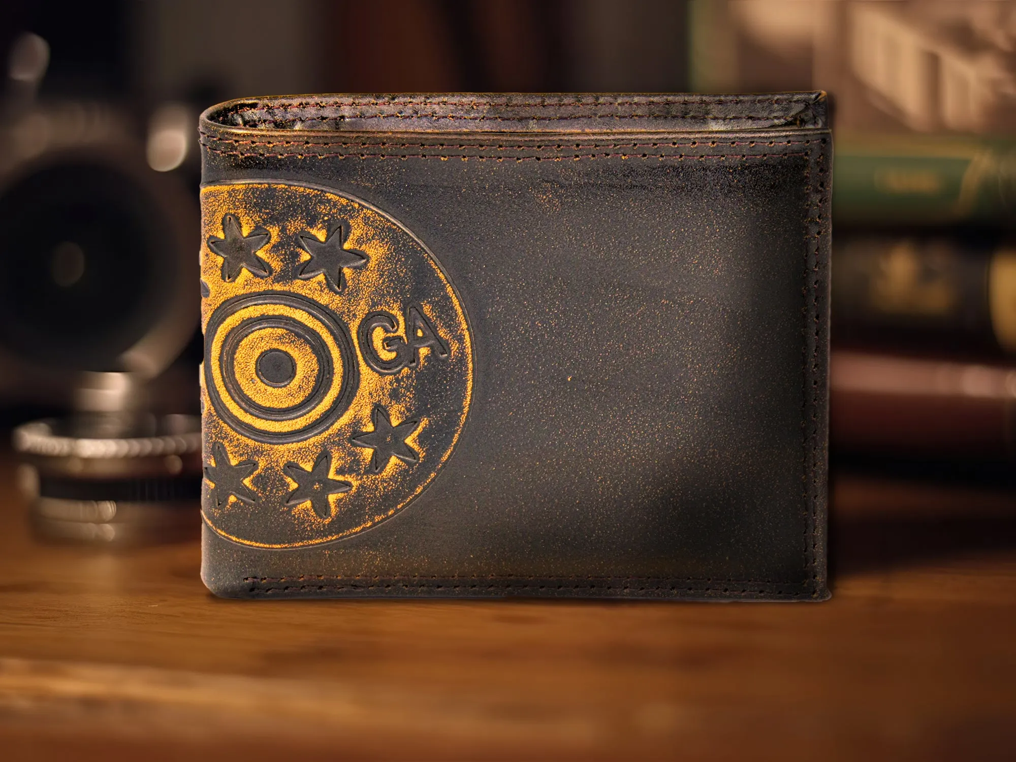 Shotshell Burnished Leather Bifold Wallet