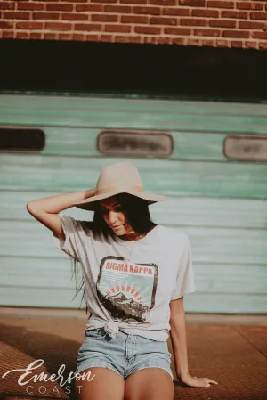 Sigma Kappa Outdoorsy Striped Tee