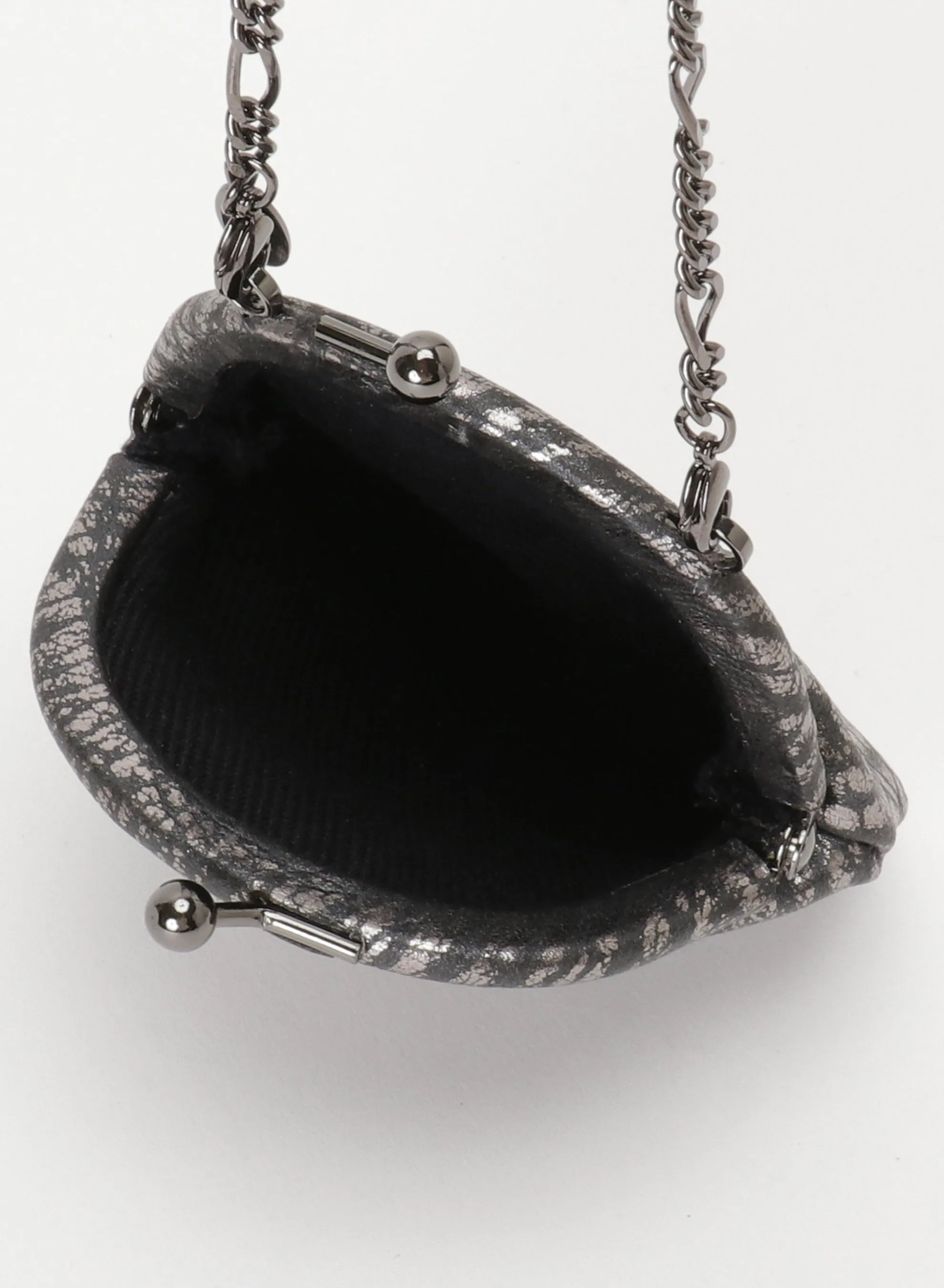 SILVER COIN PURSE NECKLACE
