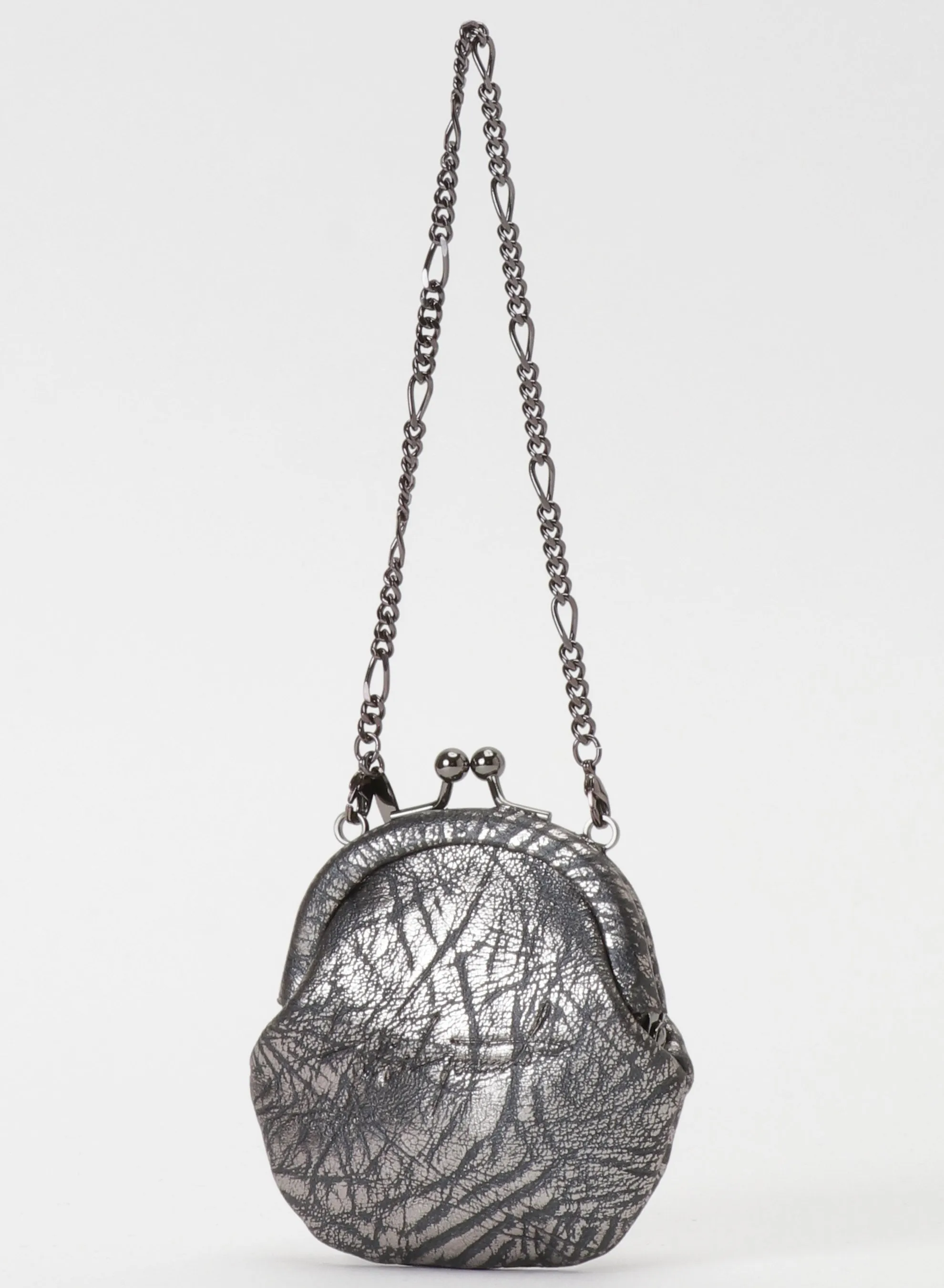 SILVER COIN PURSE NECKLACE