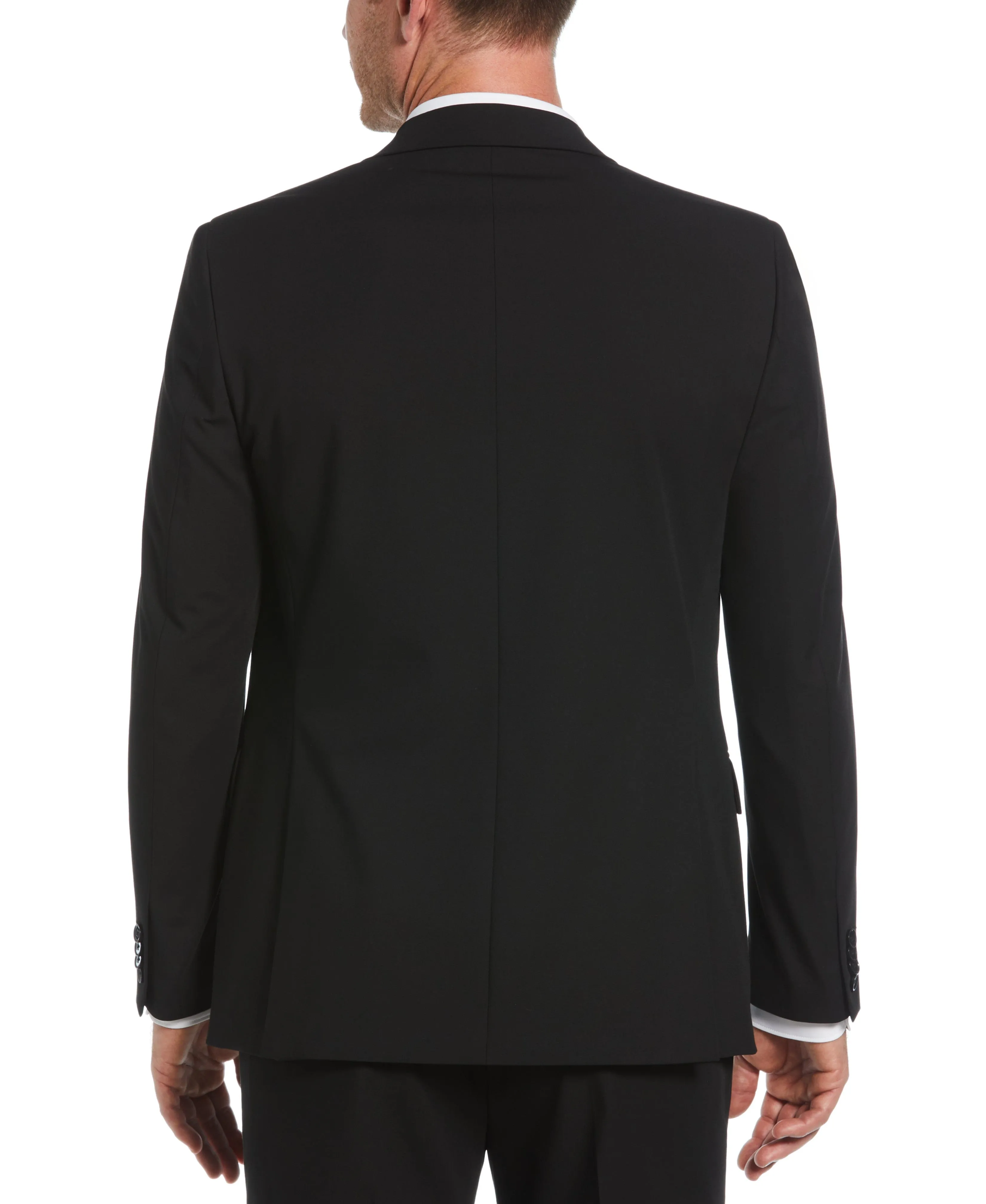 Slim Fit Black Double Breasted Peak Lapel Suit