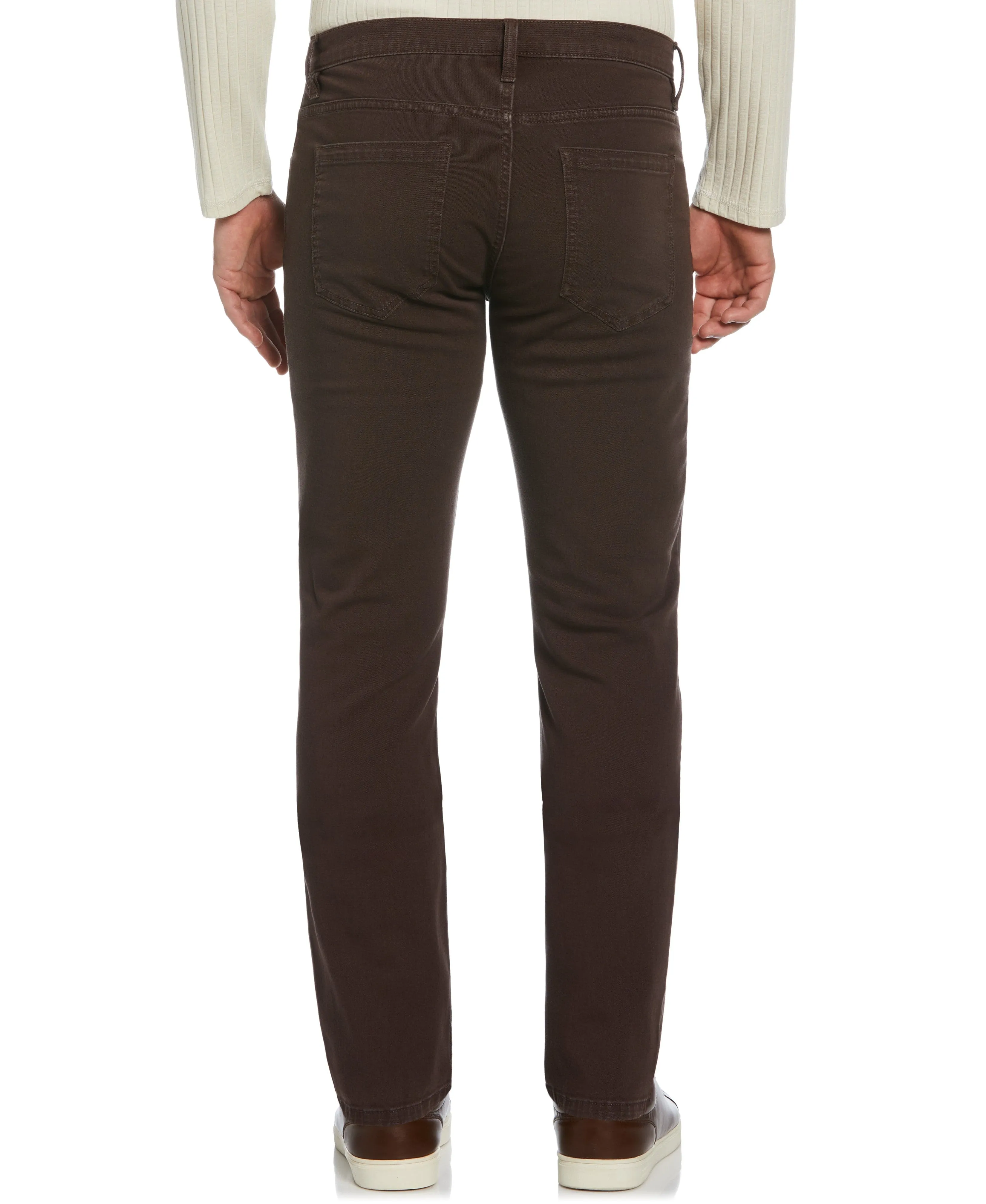 Slim Fit Dyed Solid Twill Five Pocket Pant