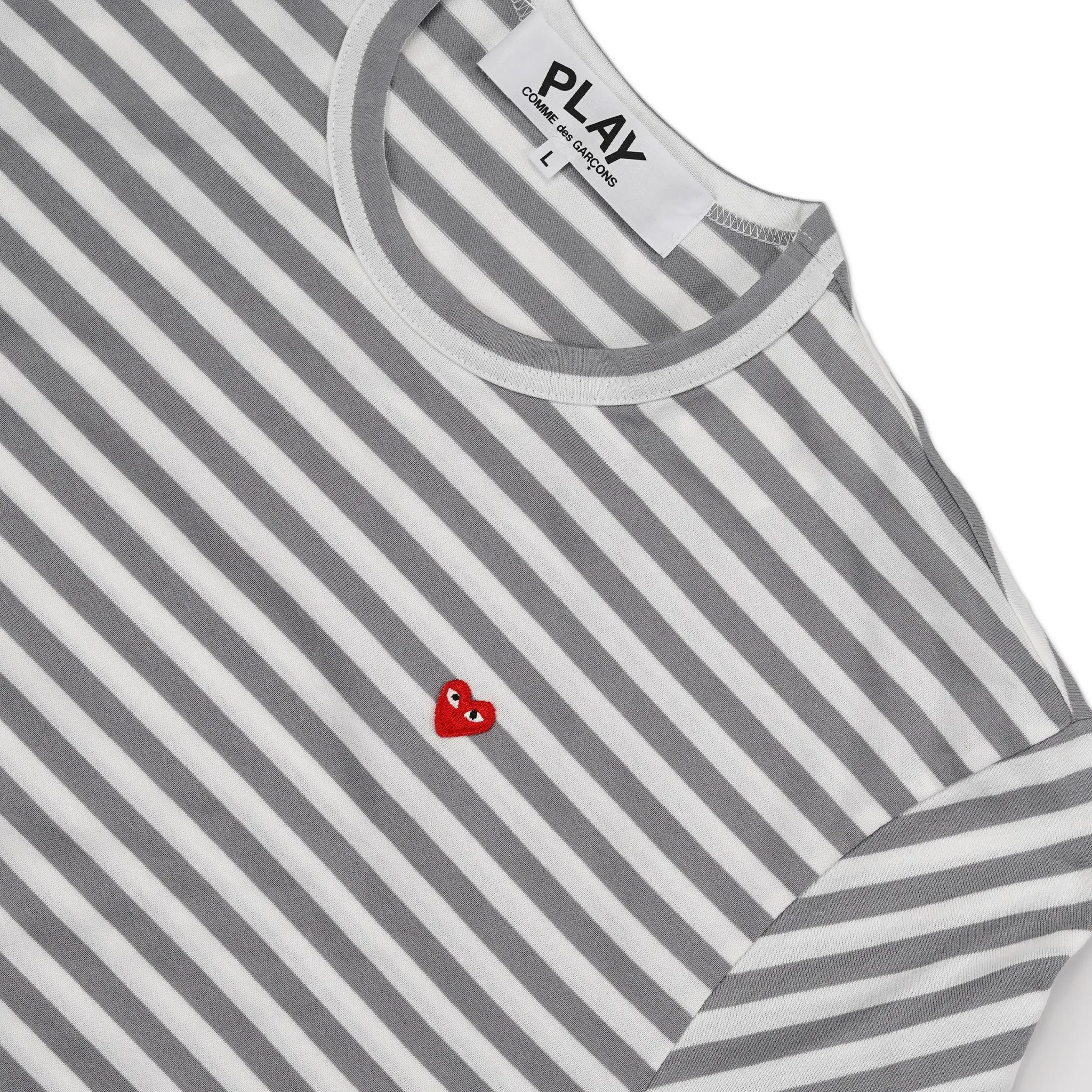 SMALL HEART STRIPED LS TEE AZ-T320-051-3 Grey