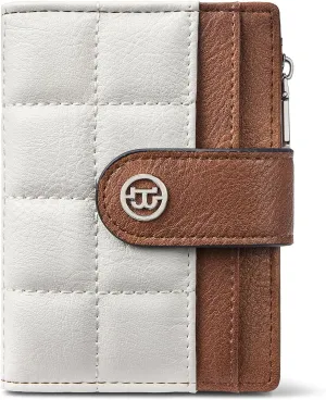 Small Leather Bifold Wallets With Zipper Coin Pocket