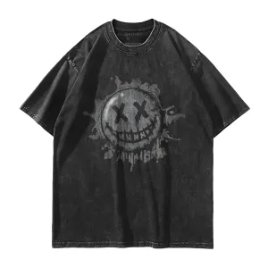 Smiley Face Washed T-Shirt