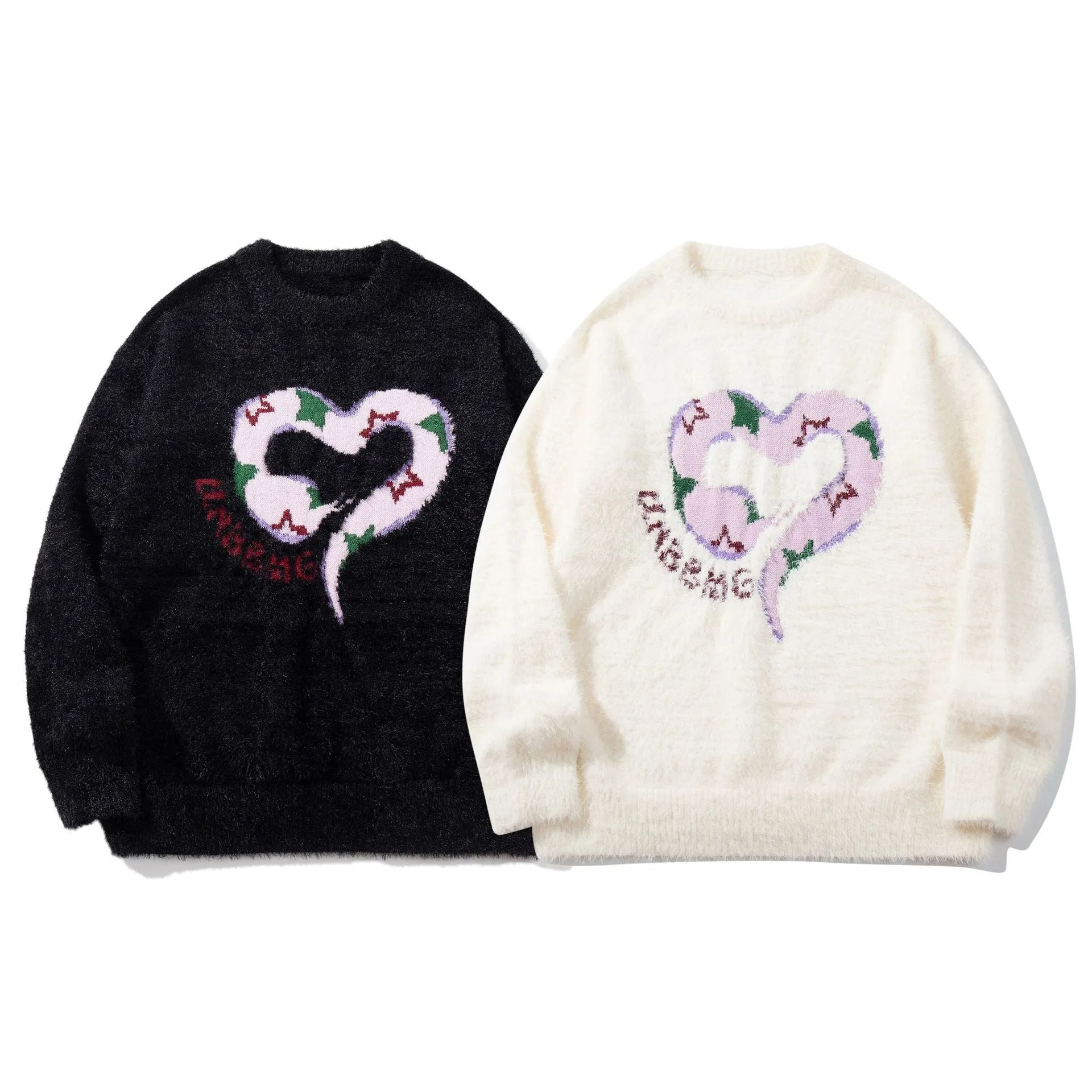 Snake-Shaped Love Crewneck Sweater